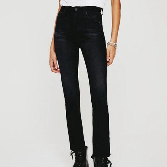 AG Adriano Goldschmied Alexxis Jean, 2 Years Dropout  High waisted Dark Jeans 28 - Picture 3 of 8